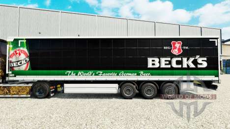 La piel Becks en una cortina semi-remolque para Euro Truck Simulator 2