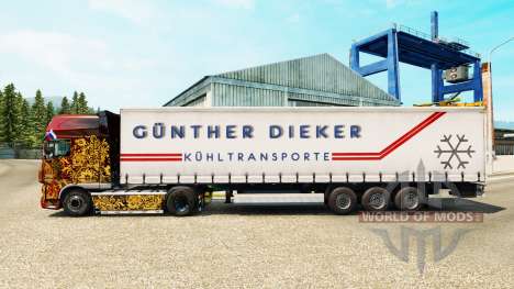 La piel Gunther Dieker en una cortina semi-remol para Euro Truck Simulator 2