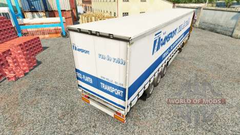 La piel de Transporte VdV en una cortina semi-re para Euro Truck Simulator 2