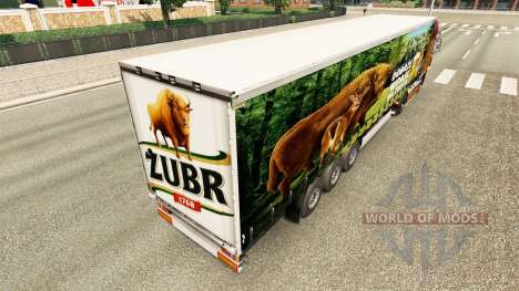 La piel Zubr en una cortina semi-remolque para Euro Truck Simulator 2