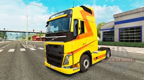 Amarillo de la piel para camiones Volvo para Euro Truck Simulator 2