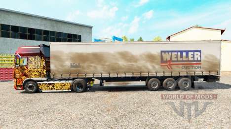 Weller Spedition de la piel en el trailer de la  para Euro Truck Simulator 2
