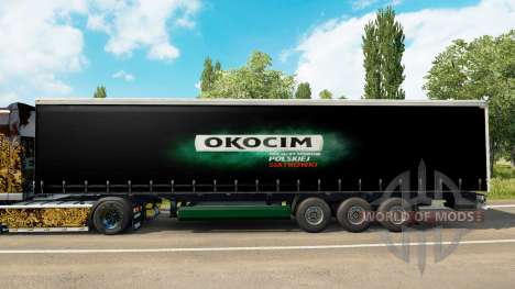 La piel Okocim en una cortina semi-remolque para Euro Truck Simulator 2