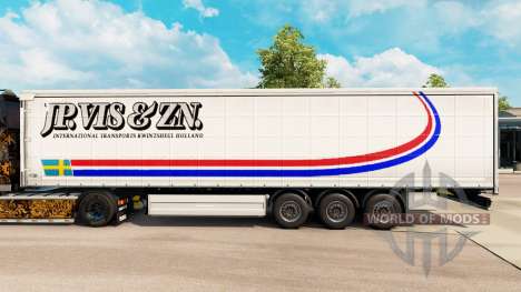 La Piel Jp. Vis & Zn. en una cortina semi-remolq para Euro Truck Simulator 2