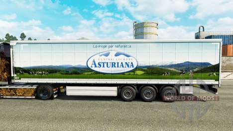 La piel Asturiana en una cortina semi-remolque para Euro Truck Simulator 2