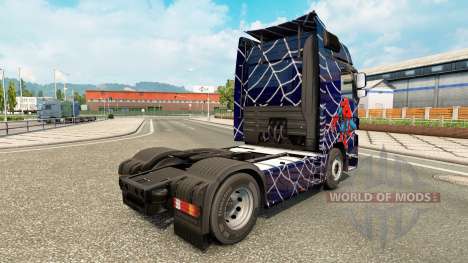 La piel de Spider-Man en una unidad tractora Mer para Euro Truck Simulator 2