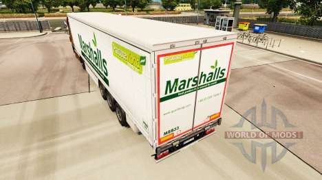 La piel de Marshalls en una cortina semi-remolqu para Euro Truck Simulator 2