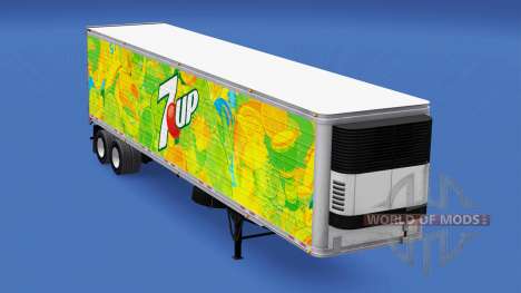 La piel de 7up en refrigerada semi-remolque para American Truck Simulator