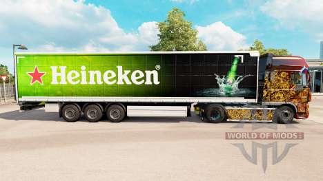 La piel de Heineken para la cortina semi-remolqu para Euro Truck Simulator 2