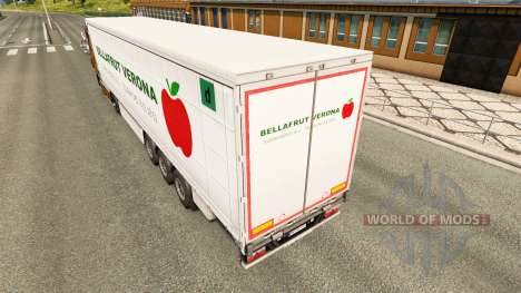 La piel Bellafrut Verona en la cortina semi-remo para Euro Truck Simulator 2