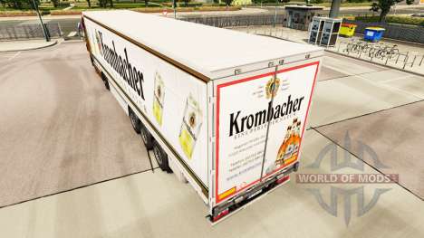 La piel Krombacher en una cortina semi-remolque para Euro Truck Simulator 2