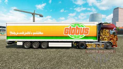 La piel Globus cortina semi-remolque para Euro Truck Simulator 2
