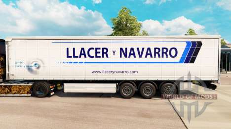La piel Llacer y Navarro en una cortina semi-rem para Euro Truck Simulator 2