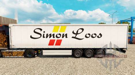 Simon Loos de la piel de la cortina semi-remolqu para Euro Truck Simulator 2