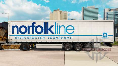 La piel Norfolkline cortina semi-remolque para Euro Truck Simulator 2
