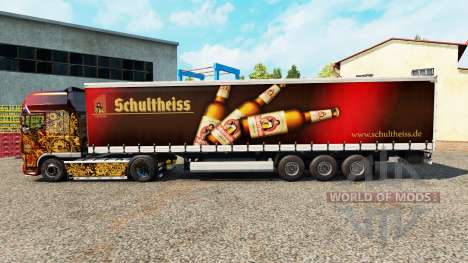 La piel Schultheiss en una cortina semi-remolque para Euro Truck Simulator 2
