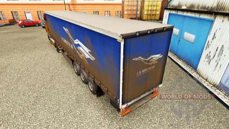 La piel de J. S. Logistik AG en una cortina semi para Euro Truck Simulator 2