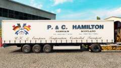 La piel P.&C. Hamilton en una cortina semi-remolque para Euro Truck Simulator 2