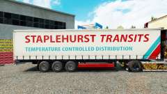 Staplehurst los Tránsitos de la piel en el trailer de la cortina para Euro Truck Simulator 2