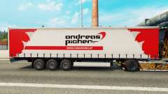 La piel Andreas Picher en una cortina semi-remolque para Euro Truck Simulator 2