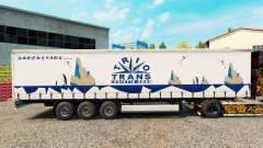 Trio Trans de la piel en el trailer de la cortina para Euro Truck Simulator 2