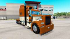 Cremoso de Oro de la piel para el camión Peterbilt 389 para American Truck Simulator