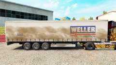 Weller Spedition de la piel en el trailer de la cortina para Euro Truck Simulator 2