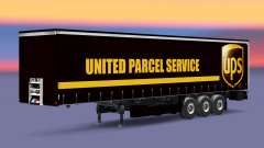 La piel United Parcel Service en una cortina semi-remolque para Euro Truck Simulator 2