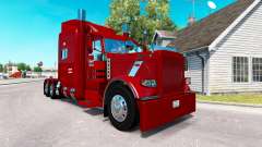 La piel de Carolina del Tanque de Líneas para el camión Peterbilt 389 para American Truck Simulator