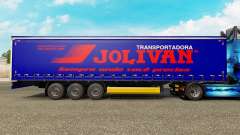 La piel Jolivan Transportes en una cortina semi-remolque para Euro Truck Simulator 2