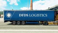 La piel DFDS Logística en una cortina semi-remolque para Euro Truck Simulator 2