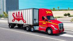 El tráfico de carga en los colores de las empresas de transporte para American Truck Simulator