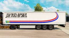 La Piel Jp. Vis & Zn. en una cortina semi-remolque para Euro Truck Simulator 2