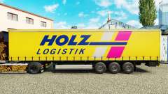 La piel Holz Logistik en una cortina semi-remolque para Euro Truck Simulator 2
