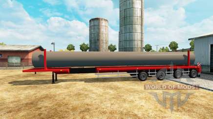 Semi-remolque con una capacidad de carga de las tuberías de agua para Euro Truck Simulator 2