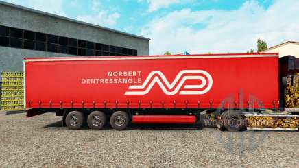 Norbert Dentressangle de la piel para la cortina semi-remolque para Euro Truck Simulator 2