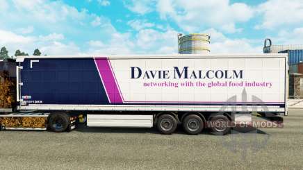 La piel de Davie Malcolm en una cortina semi-remolque para Euro Truck Simulator 2