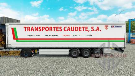 La piel de Transportes Caudete S. A. cortina semi-remolque para Euro Truck Simulator 2