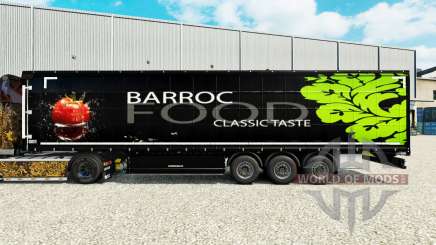 La piel Barroco de Alimentos en una cortina semi-remolque para Euro Truck Simulator 2