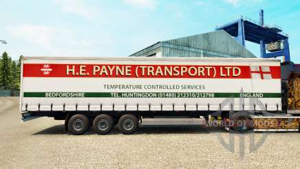 La piel H. E. Payne Transporte en semi-remolque de la cortina para Euro Truck Simulator 2