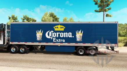 Corona Extra de la piel en el remolque refrigerado para American Truck Simulator
