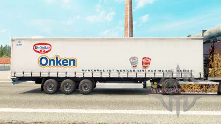 La piel de Dr. Oetker Onken en una cortina semi-remolque para Euro Truck Simulator 2