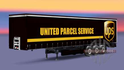 La piel United Parcel Service en una cortina semi-remolque para Euro Truck Simulator 2