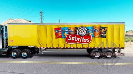 La piel de Sabritas en una cortina semi-remolque para American Truck Simulator