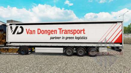 La piel Van Dongen de Transporte semi-remolque de la cortina para Euro Truck Simulator 2