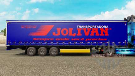 La piel Jolivan Transportes en una cortina semi-remolque para Euro Truck Simulator 2
