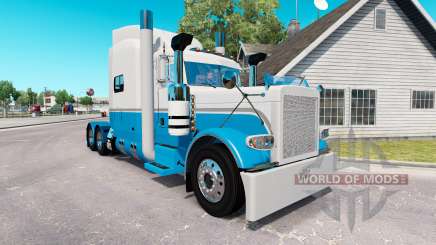 La piel del Bebé Azul y Blanco para el camión Peterbilt 389 para American Truck Simulator