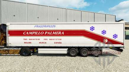 La piel de Campillo Palmera en una cortina semi-remolque para Euro Truck Simulator 2