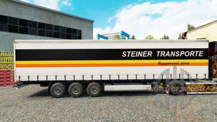 Steiner Transporte de la piel en el trailer de la cortina para Euro Truck Simulator 2