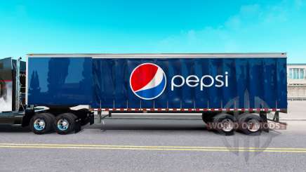 La piel de Pepsi en una cortina semi-remolque para American Truck Simulator